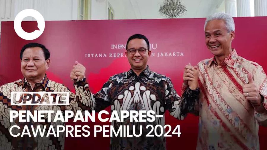 Anies-Cak Imin, Ganjar-Mahfud, Prabowo-Gibran Resmi Jadi Peserta Pilpres 2024