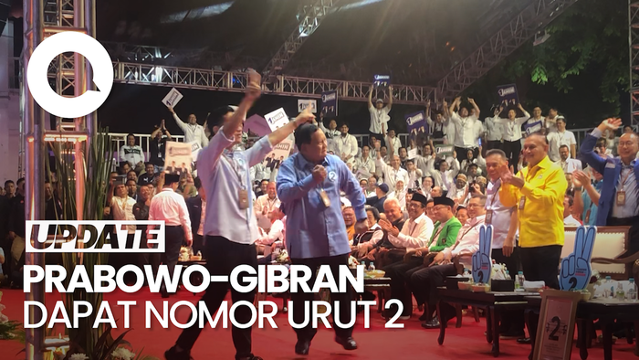 Momen Prabowo Joget Seusai Undian Nomor Urut Paslon Pilpres 2024