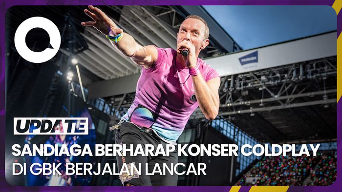 Sandiaga Pastikan Konser Coldplay Besok di GBK Tetap Berjalan