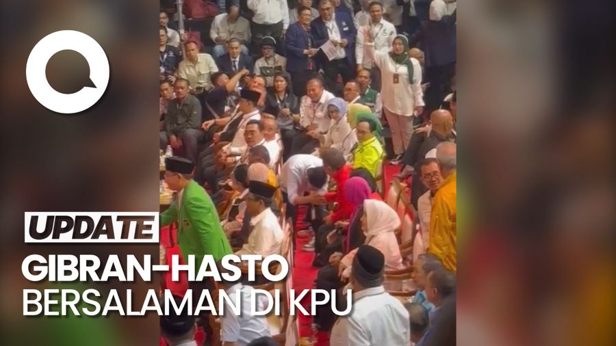 Seusai Cium Tangan Megawati, Gibran Salami Hasto Kristiyanto