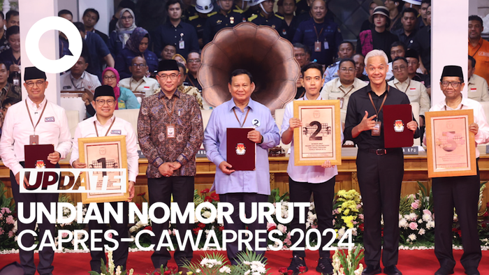 Momen Undian Nomor Urut Capres-Cawapres 2024