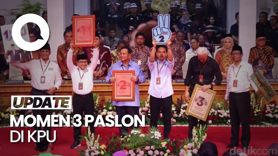 Ketika Gibran Salami Mega, Anies Ajak Prabowo Tos dan Ganjar Salam Metal