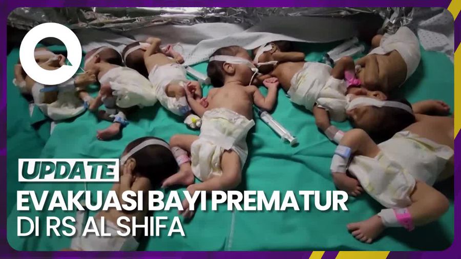 Pilu! Evakuasi Bayi Prematur di RS Al Shifa, Dibaringkan di Tempat Tidur Pasien
