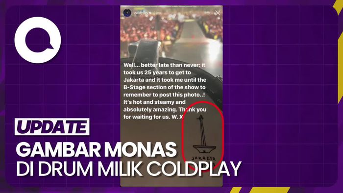 Ada Gambar Monas di Drum Milik Drummer Coldplay