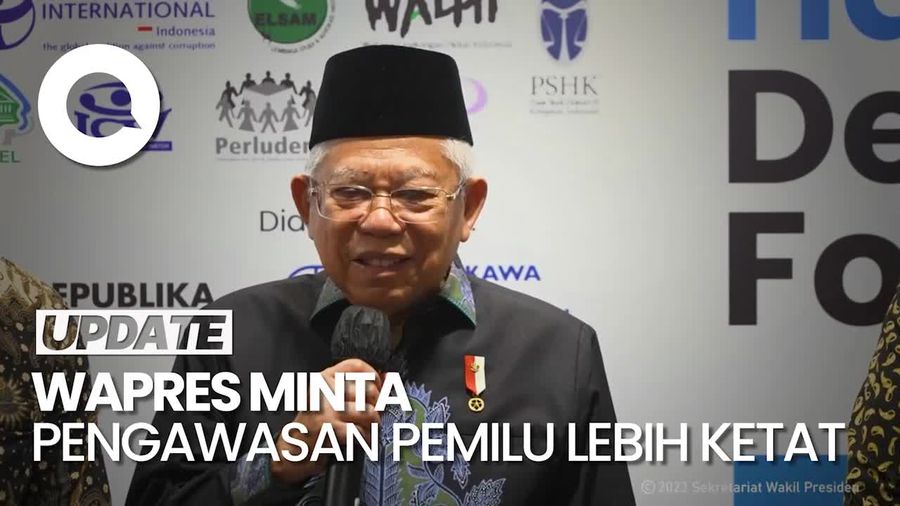 Wapres Minta Pengawas Pemilu Tegas dan Tindak Pelanggaran