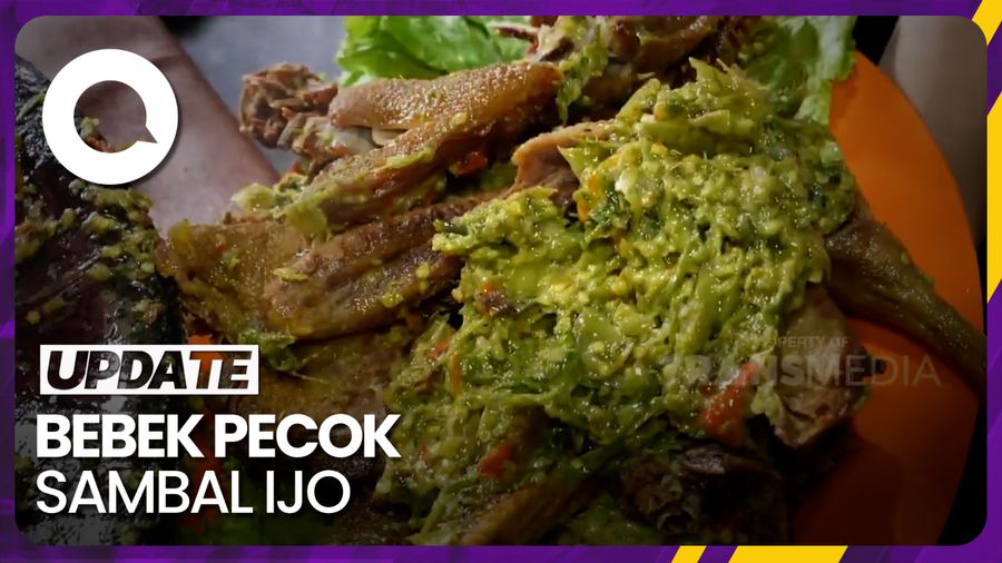 Bikin Laper: Pedas Nagih Bebek Pecok Sambal Ijo Mangga Besar