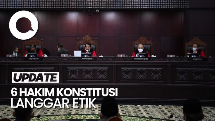 MKMK: 6 Hakim Konstitusi Terbukti Melanggar Etik