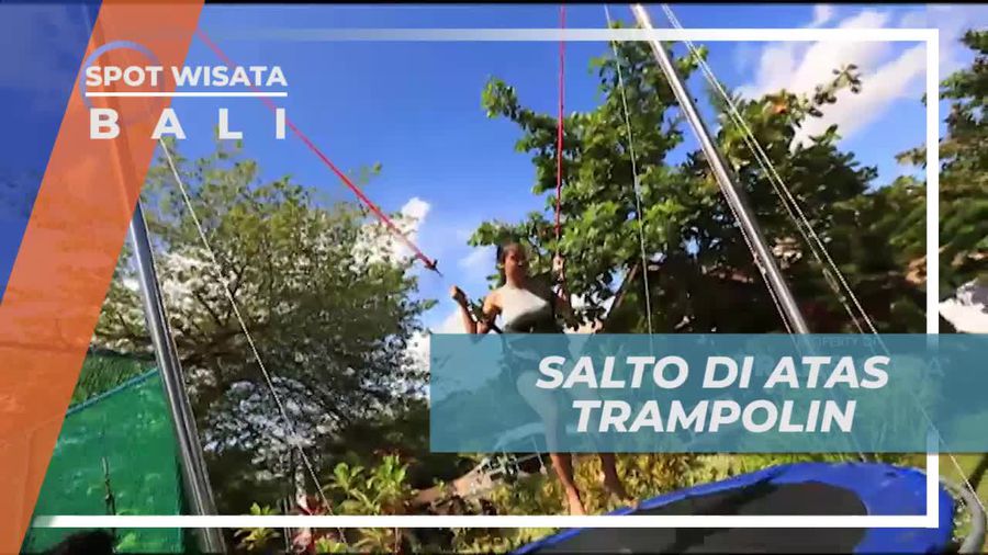 Serunya Lompat-lompatan di Atas Trampolin Sambil Salto, Bali