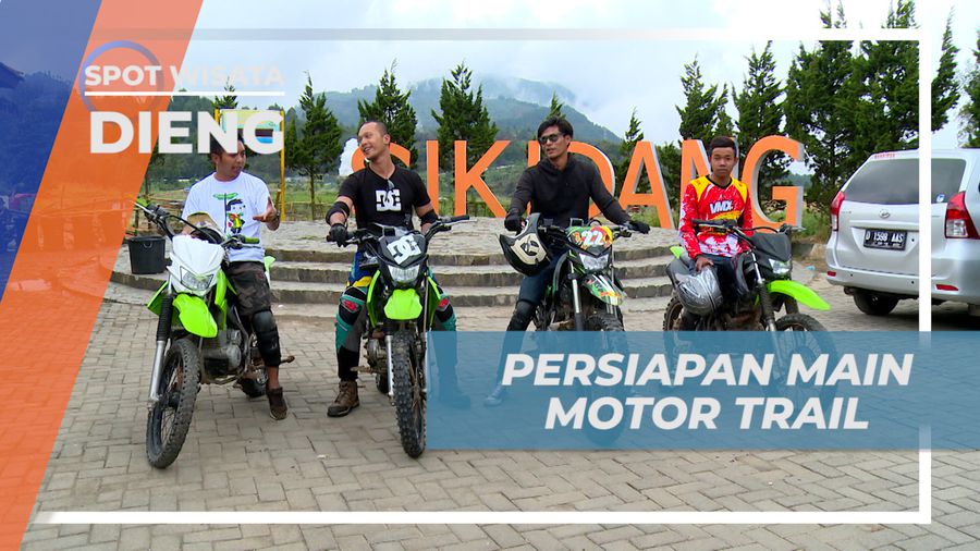 Persiapan Memacu Adrenalin Naik Motor Trail di Kawasan Kawah Sikidang, Dieng