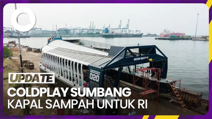 Penampakan Kapal Sampah yang Disumbang Coldplay untuk Sungai Cisadane