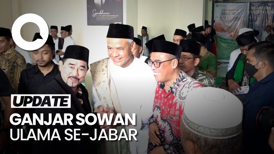 Ganjar Bahas UU Pesantren saat Sowan dengan Ulama se-Jabar