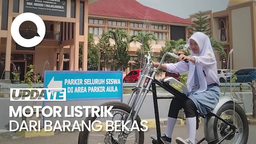 Keren! Siswa SMKN 1 Majalengka Rakit Motor Listrik dari Barang Rongsok