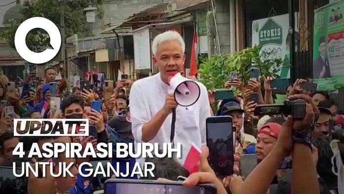 Ganjar Temui Massa Buruh KSPSI di Tangerang, Ini Aspirasi yang Diserap