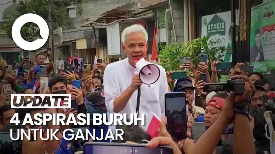 Ganjar Temui Massa Buruh KSPSI di Tangerang, Ini Aspirasi yang Diserap