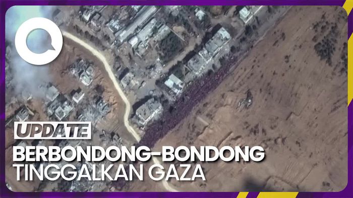 Foto Satelit: Penampakan Penduduk Gaza saat Melarikan Diri
