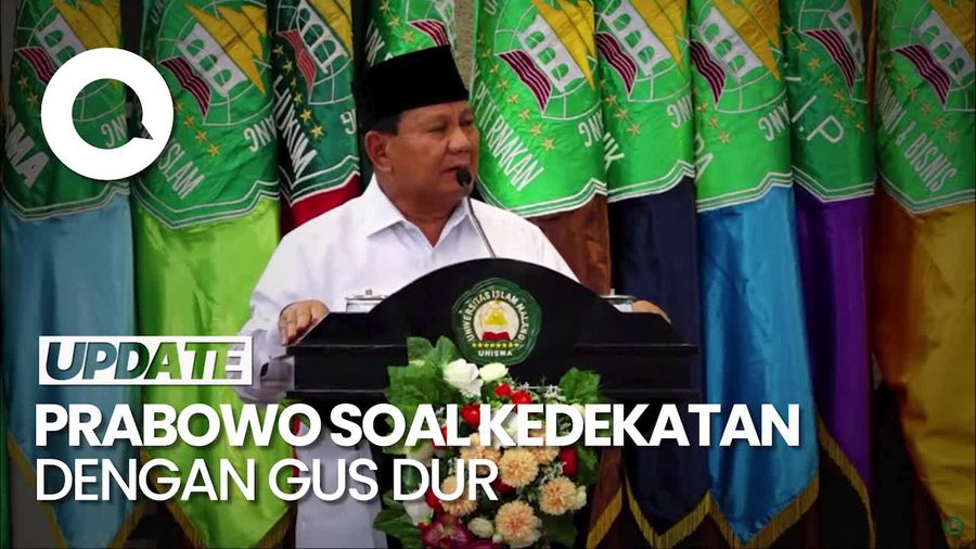 Prabowo Cerita Pernah Jadi Tukang Pijat dan Bisa Masuk Kamar Gus Dur
