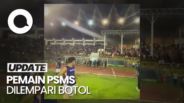 Pemain PSMS Medan Dikepung dan Dilempari Botol Suporter Persiraja
