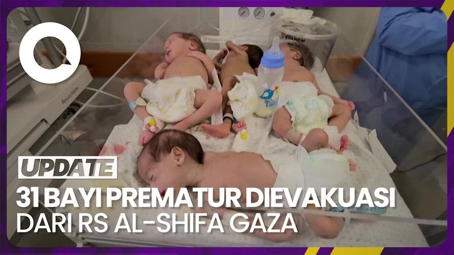 Kondisi 31 Bayi Prematur yang Dievakuasi dari RS Al-Shifa ke RS di Rafah