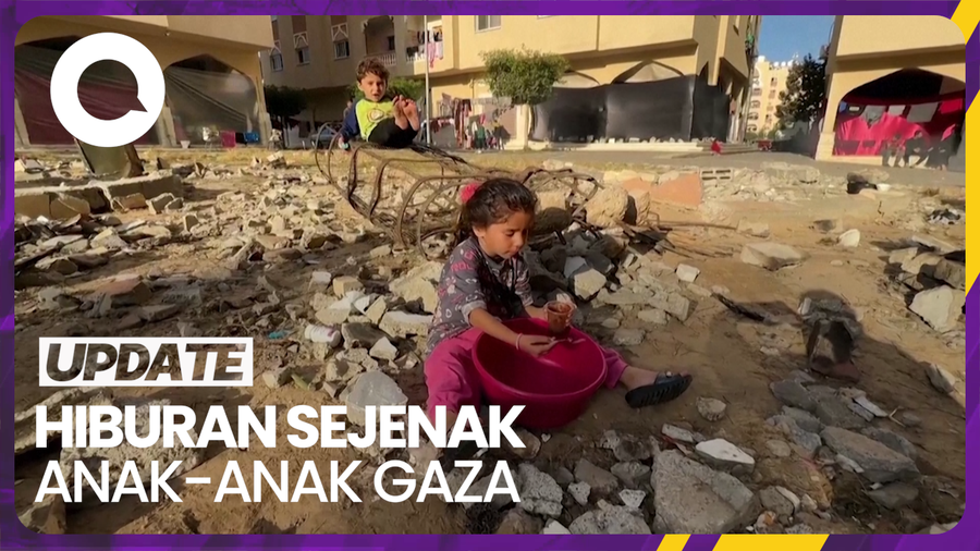 Hiburan Sejenak Anak-anak Gaza di Taman Bermain Khan Younis