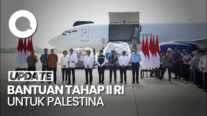 Jokowi Lepas 21 Ton Bantuan Tahap II Indonesia untuk Palestina