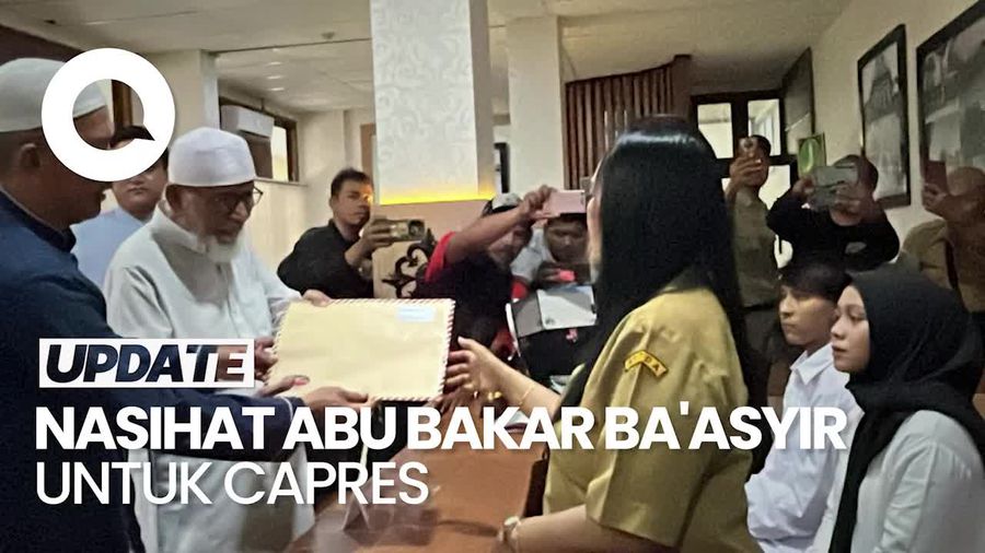 Abu Bakar Baasyir Sambangi Kantor Gibran, Bawa Surat Berisi Nasihat