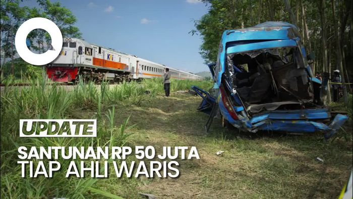 Jasa Raharja Beri Santunan untuk Korban Elf Tertabrak KA di Lumajang