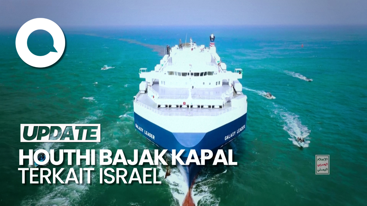 Detik-detik Houthi Bajak Kapal Terkait Israel Di Laut Merah