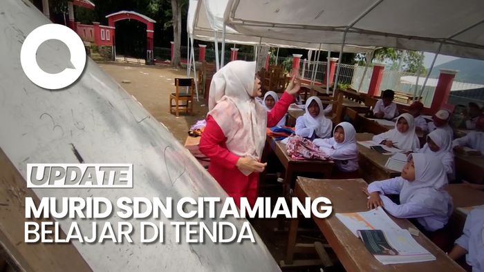 Setahun Gempa Cianjur, Murid SDN Citamiang Masih Belajar di Tenda Darurat
