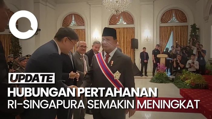Terima Penghargaan Militer dari Presiden Singapura, Ini Kata Prabowo 