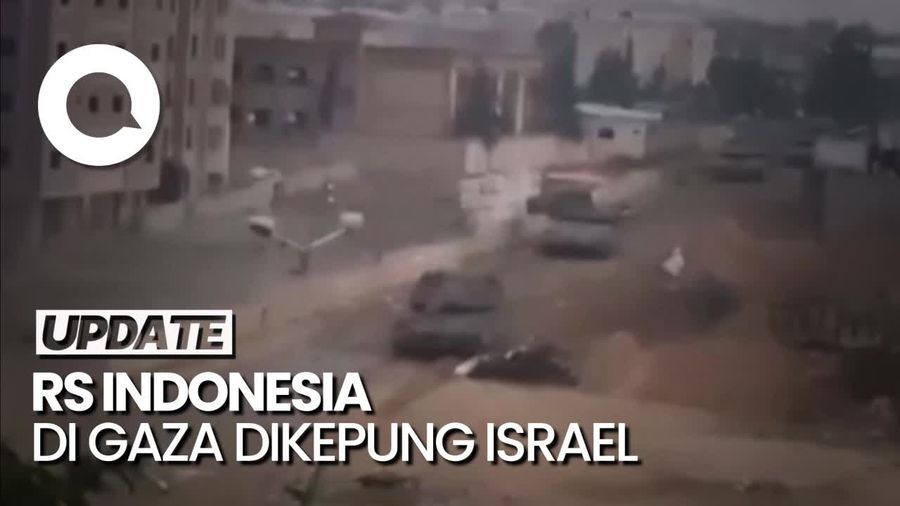 Penampakan Tank Israel Kepung-Tembaki RS Indonesia di Gaza