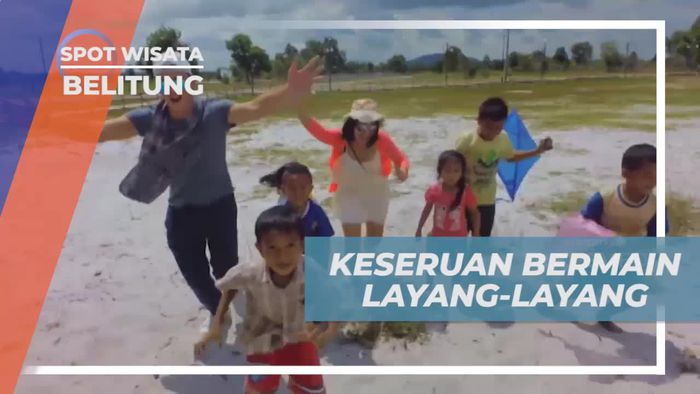 Keseruan Bermain Layang-layang di Belitung