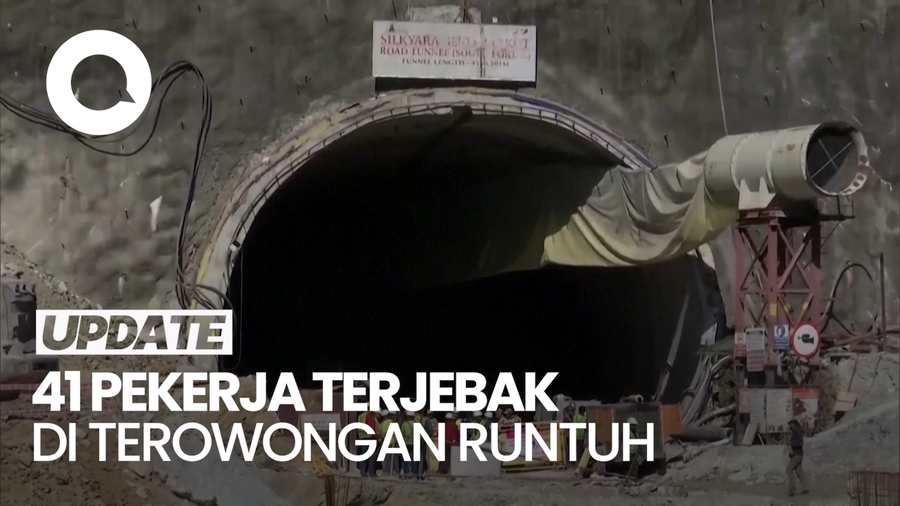 41 Pekerja India ini Sudah 9 Hari Terjebak di Terowongan Runtuh
