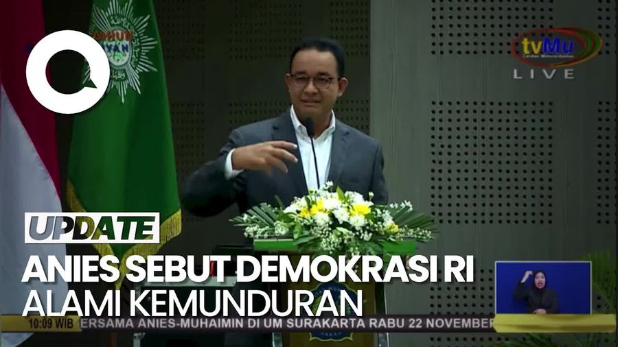 Anies: Indonesia Hari Ini Alami Kemunduran Kenegaraan-Demokrasi