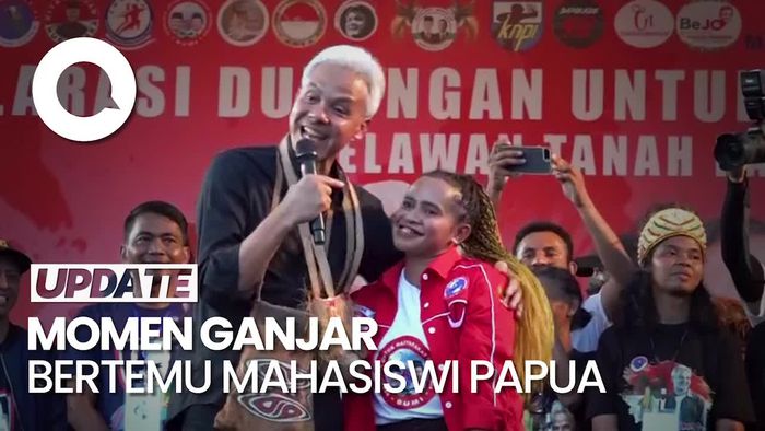 Ganjar Dapat Kejutan dari Mahasiswi Papua yang Dibantu Kuliah Pascasarjana