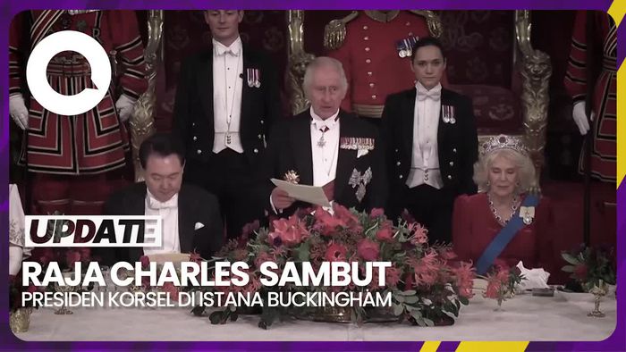 Raja Charles Sambut Presiden Korsel dengan Bahasa Korea di Istana Buckingham