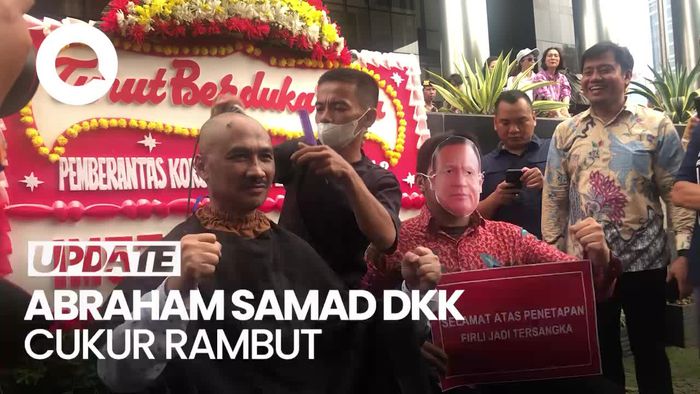 Abraham Samad dkk Cukur Rambut di Depan KPK Seusai Firli Jadi Tersangka