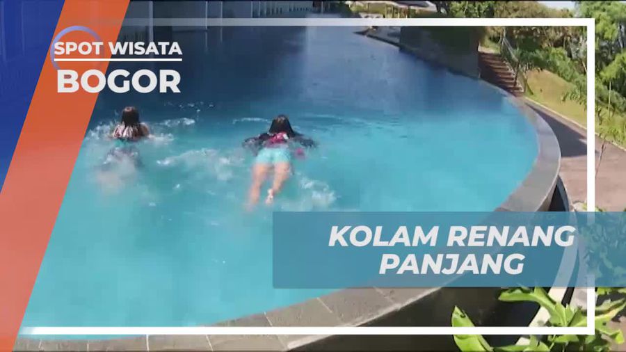 Kolam Renang Dengan Desain Memanjang di Kota Bogor