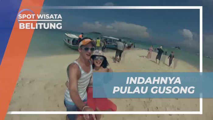 Berkunjung ke Pulau Gusong Dengan Pasir Putih di Tengahnya, Belitung