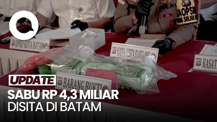 Polisi Tangkap Kurir Narkoba di Batam, Sabu Senilai Rp 4,3 Miliar Disita