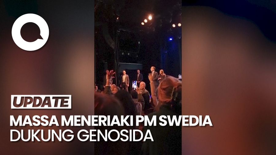 Momen PM Swedia Dicemooh saat Bicara soal konflik Israel-Hamas