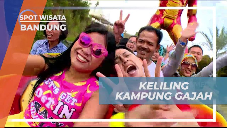 Berkeliling Kampung Gajah Dengan Kendaraan Berbentuk Superhero di Bandung