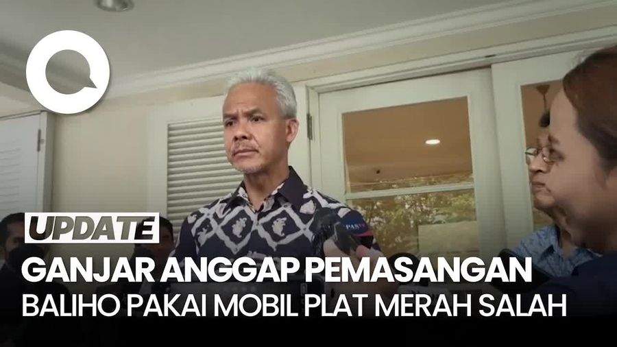 Ganjar Respons Pemasangan Baliho Pakai Mobil Plat Merah: Nggak Boleh, Salah Itu