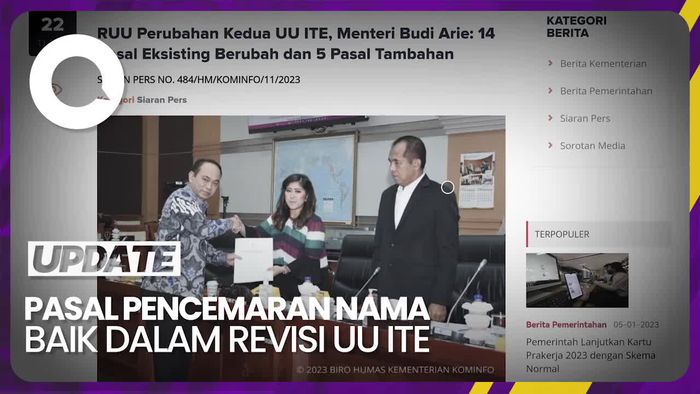 Kominfo soal Pasal Pencemaran Nama Baik dalam RUU Perubahan Kedua UU ITE