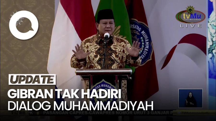 Prabowo Minta Maaf Gibran Tak Hadiri Dialog Muhammadiyah