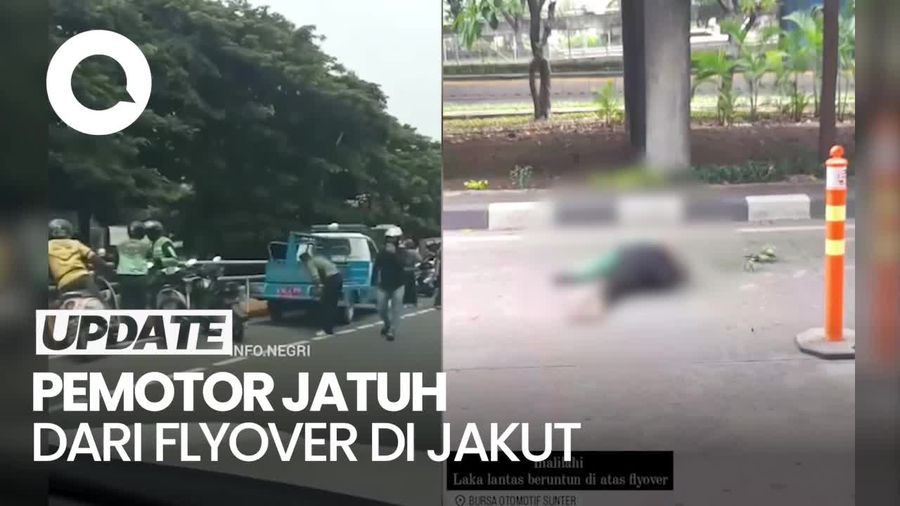 Ditabrak Mobil Satpol PP, Pemotor Tewas Terjatuh dari Flyover di Jakut