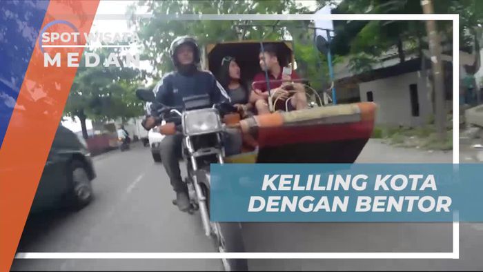 Berkeliling Kota Medan Naik Bentor, Transportasi Paduan Becak dan Motor