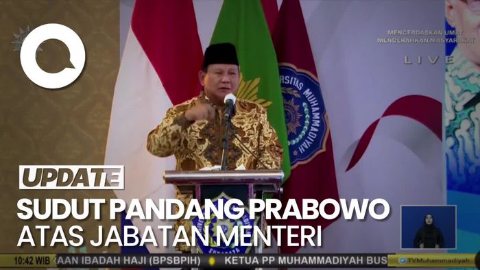Opini Prabowo soal Jabatan Menteri Tidak Sesuai Bidangnya
