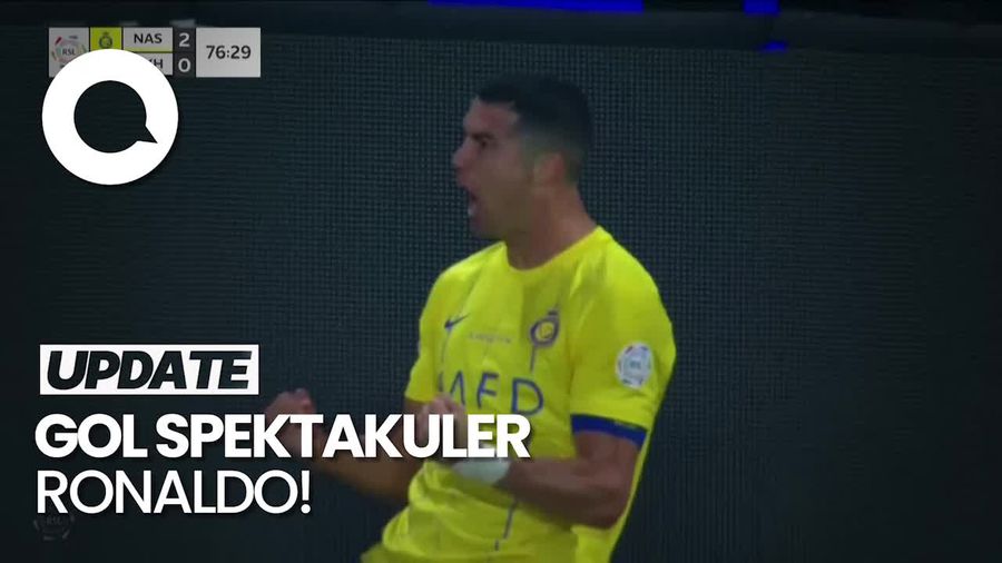 Momen Gol Spektakuler Ronaldo, Lob Jarak Jauh-Masuk Gawang!