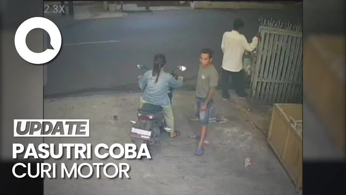 CCTV Aksi Pasutri di Jaktim Gagal Curi Motor Gegara Kunci T Patah