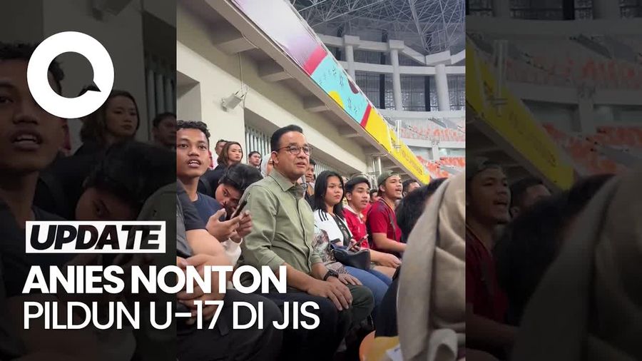 Nonton Pildun U-17 di JIS, Anies Baswedan: Saya Senang Sekali